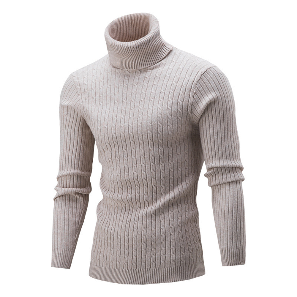 Winter Clothing Work - Jesienny męski sweter cargo z golfem,