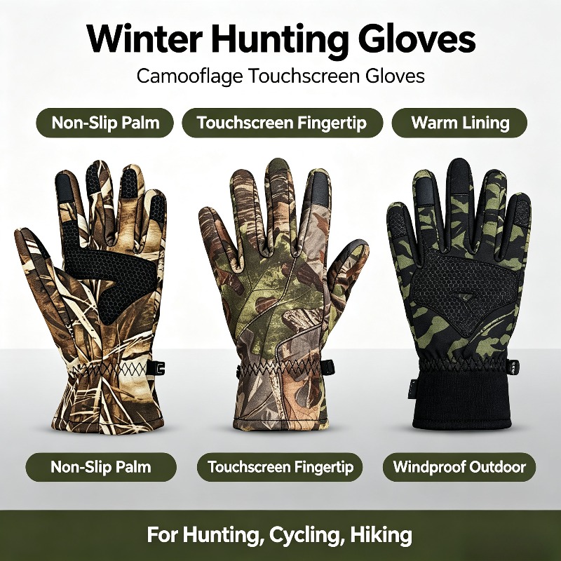 Knit Glove Touch Screen - Rękawice sportowe na zimę dla mężczyzn,