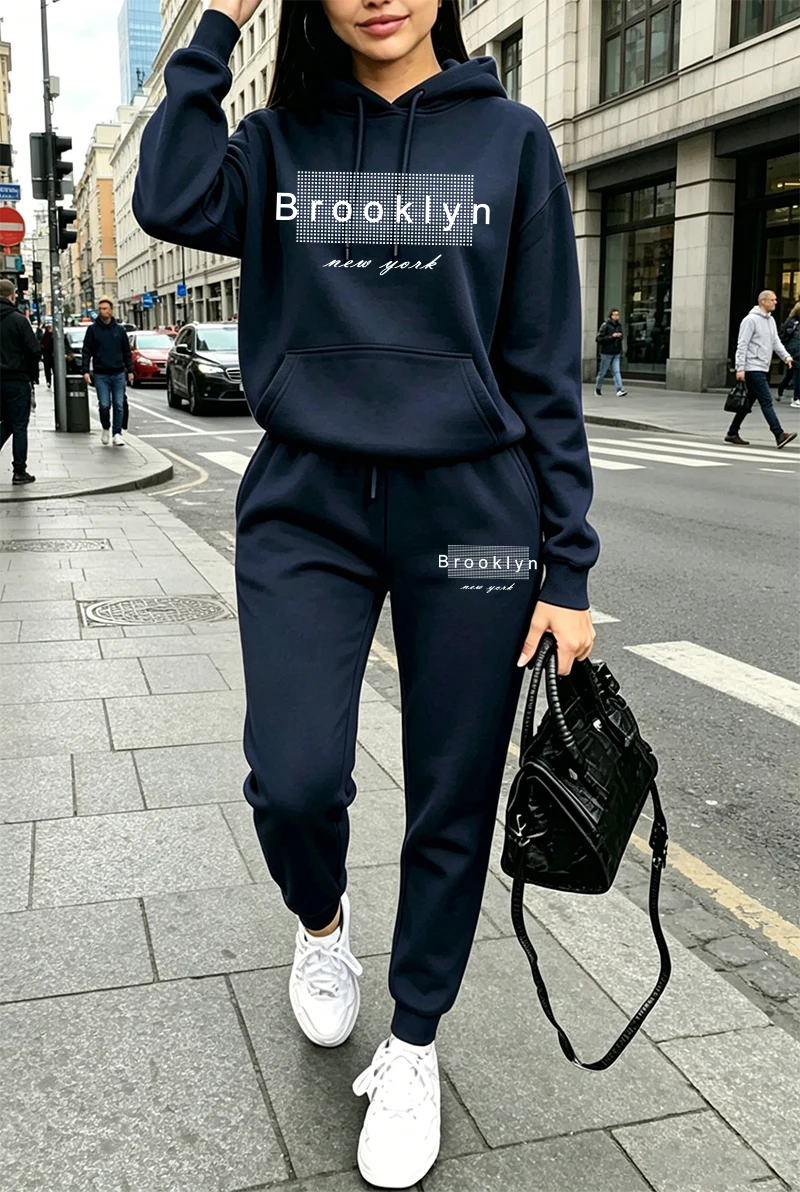Winter Clothing Hoodie - Damski dres z nadrukiem, codzienna bluza
