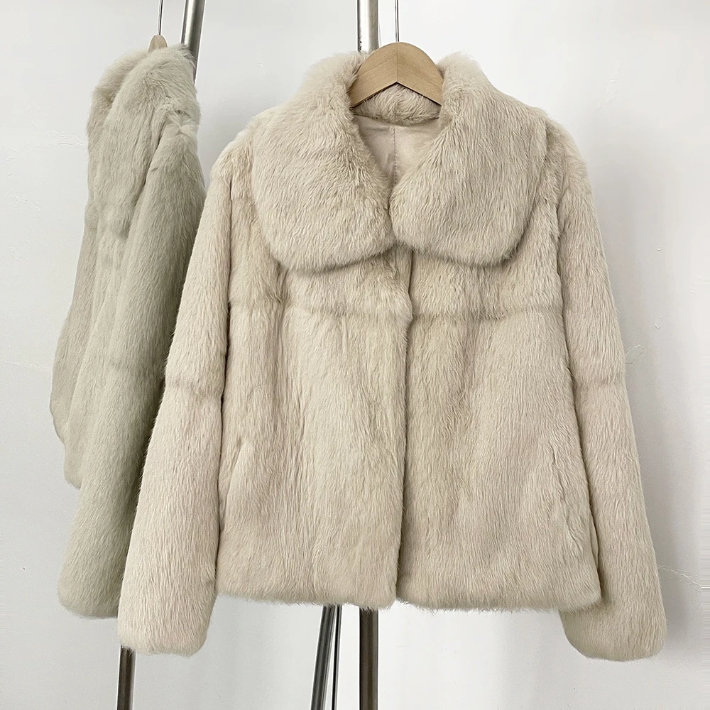 Winter Clothing Store - Kurtka z krótkiego naturalnego futra królika