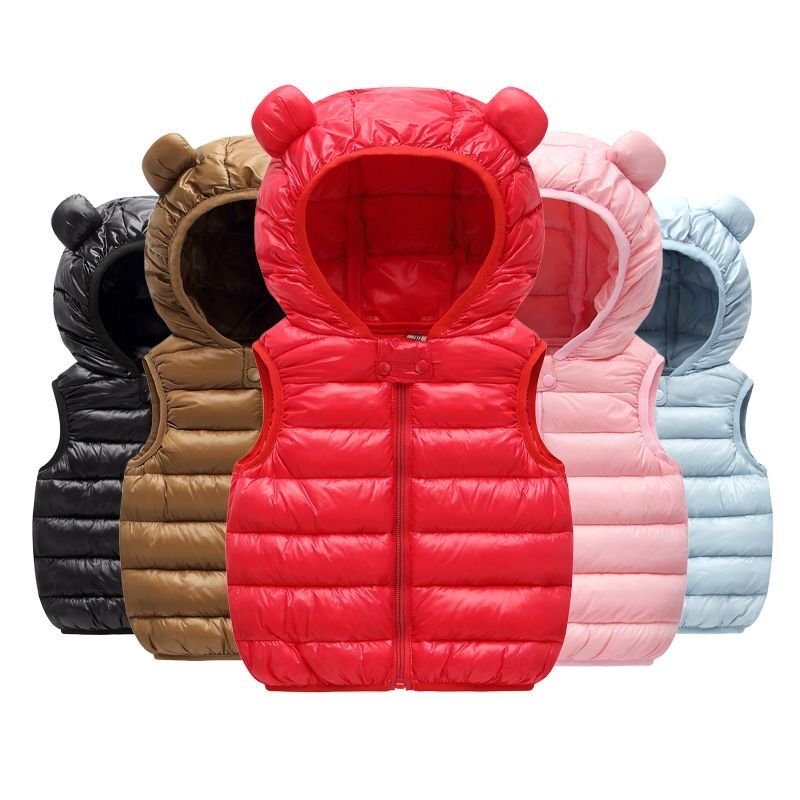 Winter Clothing For 1 Year Old Girl - Nowa chłopięca dziewczęca ciepła kamizelka puchowa