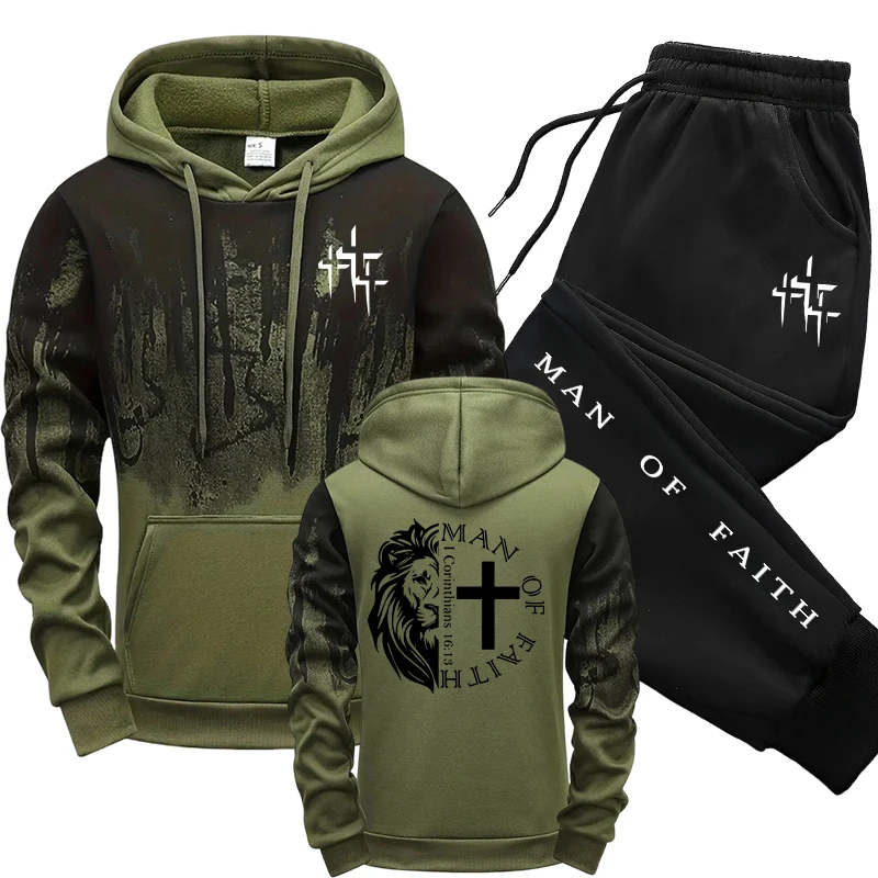 Winter Clothing Hoodie - Męski zestaw z motywem Man of