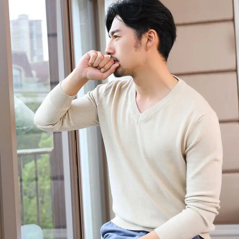 Winter Clothing Colors - Odzież męska Pullovers Solid Color Knitted