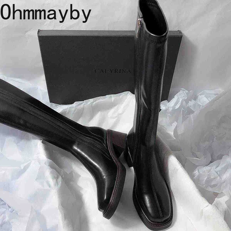 Vintage gruby obcas damskie bu – Winter Clothing Korea recenzja i cena