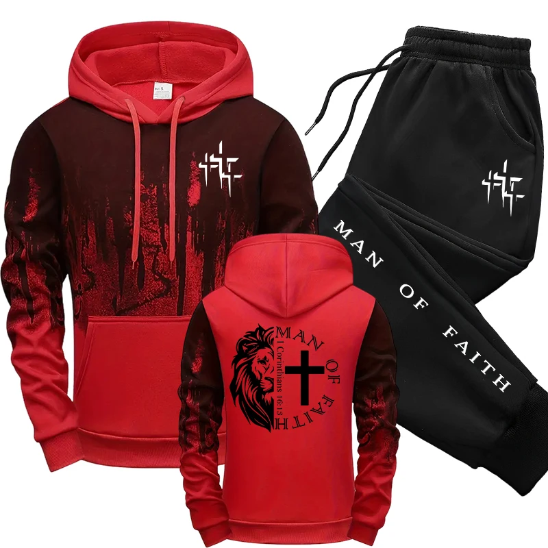 Męski zestaw z motywem Man of  – Winter Clothing Hoodie recenzja i cena