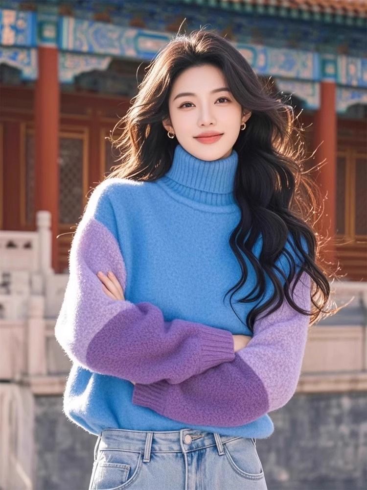 Stylowe swetry z kontrastowymi – Winter Clothing Colors recenzja i cena
